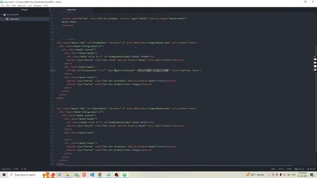Displaying PDF file in the Bootstrap Modal or Popup box || HTML смотреть онлайн