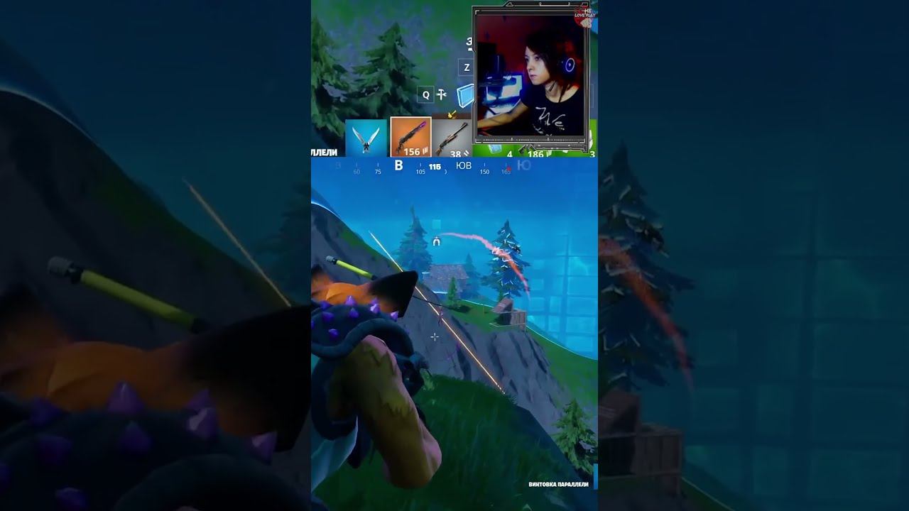 Девушка в Фортнайт: Коварство зиплайна, поджимающая зона и Королевская победа в Fortnite #Shorts смотреть онлайн