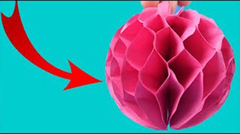 Как сделать бумажный сотовый шар? (3VK YT) смотреть онлайн