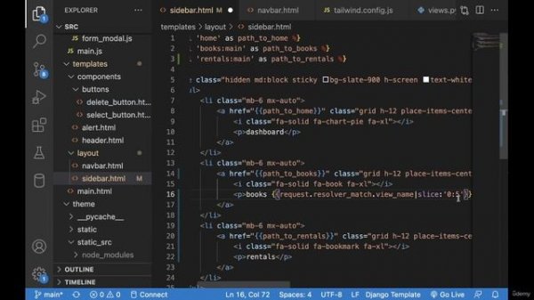 052 Highlight the current section in the sidebar