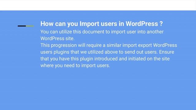 How to Import and Export Users In WordPress смотреть онлайн