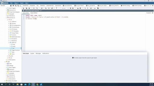 Adding Geometry |Adding Point, Line & Polygon Feature | pgAdmin | Postgres| PostGIS| SQL Debugging смотреть онлайн