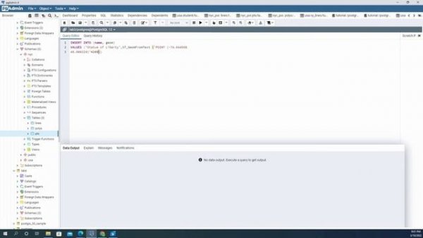 Adding Geometry |Adding Point, Line & Polygon Feature | pgAdmin | Postgres| PostGIS| SQL Debugging
