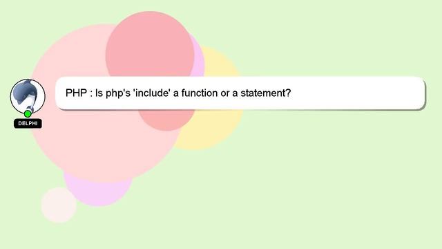 PHP : Is php's 'include' a function or a statement? смотреть онлайн