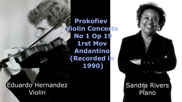 Violinist Eduardo Hernandez Plays Prokofiev Violin Concerto No 1, 1rst Mov With Pianis Sandra River