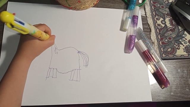 Учимся рисовать единорога смотреть онлайн