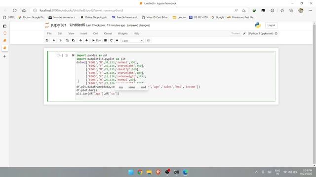 Create different charts (line, bar, histograms and scatter plots) #python #jupiternote book смотреть онлайн