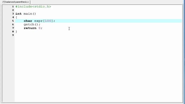 C programming video tutorials - check balanced parentheses смотреть онлайн