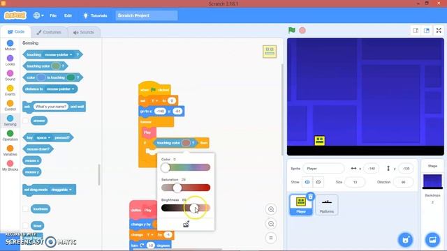 Create GEOMETRY DASH for beginners using Scratch 3.0(Part 2) - Abrams Project смотреть онлайн