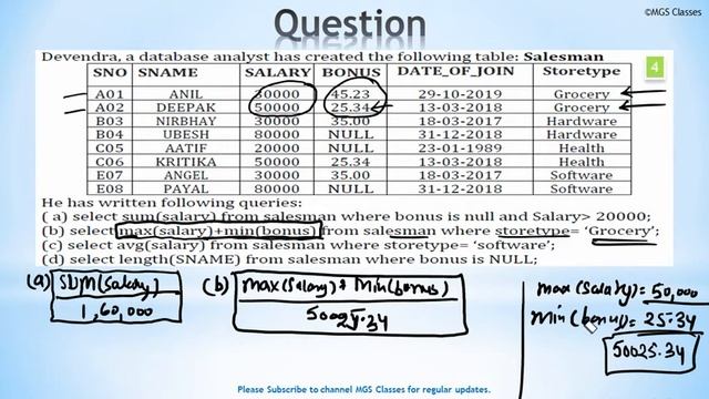 Question #5: Question of Day 07-04-2022 (SQL SUM() MAX() MIN() AVG() LENGTH() COUNT COUNT Functions смотреть онлайн