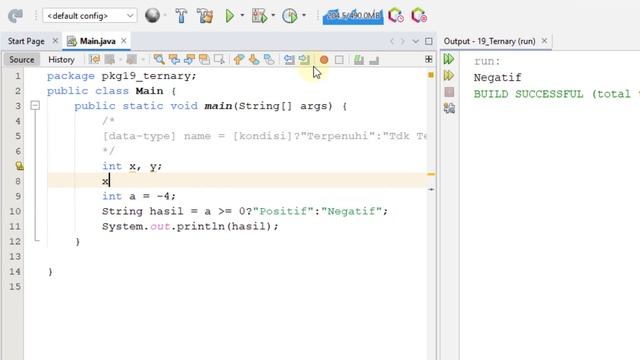 Java 19 - Operator Ternary (Kondisional) pada Java - Tutorial Java Netbeans Indonesia смотреть онлайн