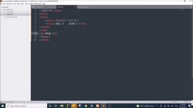 JSON-C2009I: Bài 3. Nhận dữ liệu với JSON.parse() смотреть онлайн