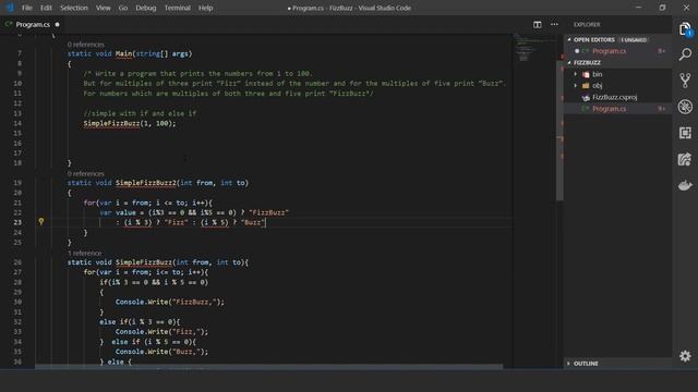 FizzBuzz interview question - Solution in C# смотреть онлайн