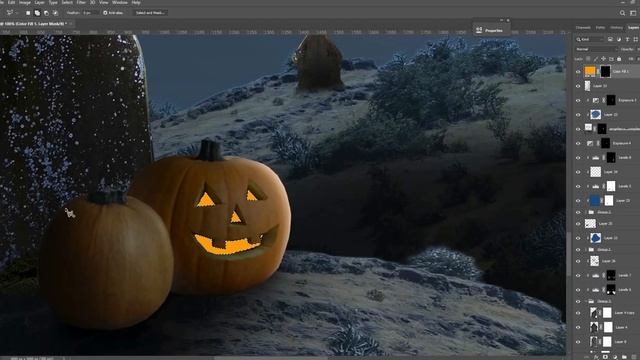 My Entry to Benny's Spooky Edit War 2021 | Halloween Photoshop Speed Art смотреть онлайн