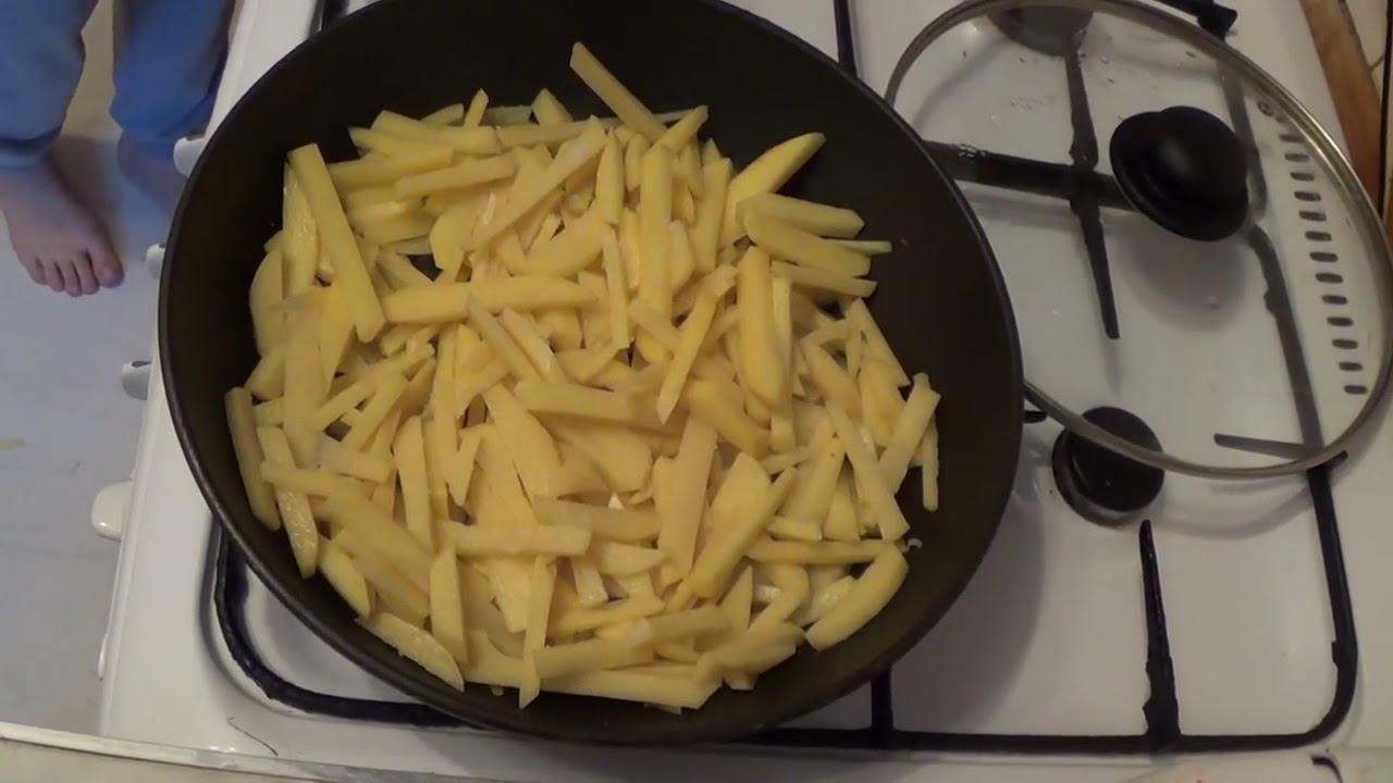 картошка жареная с грибами шампиньонами смотреть онлайн