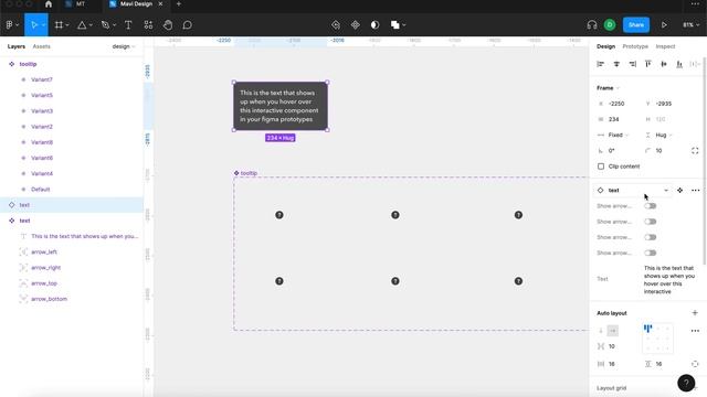 How To Create a TOOLTIP (Hover to Show Text) Component in Figma (Tutorial) смотреть онлайн