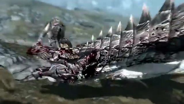 Skyrim Dragon kill animation смотреть онлайн