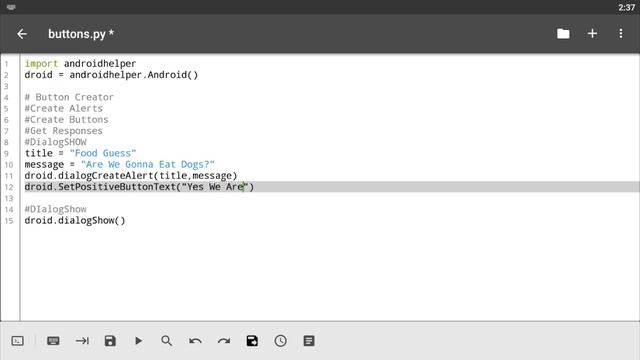 Qpython Tutorial 46 - Creating Buttons In Python GUI смотреть онлайн