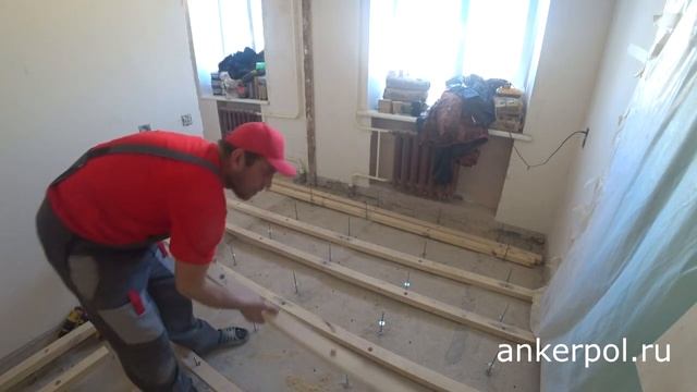 Регулируемые полы на лагах в квартире! смотреть онлайн