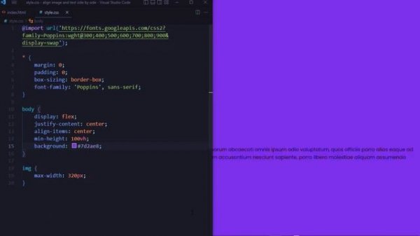 How to Align Image and Text Side by Side in HTML & CSS | Wrap Text Around Image HTML CSS