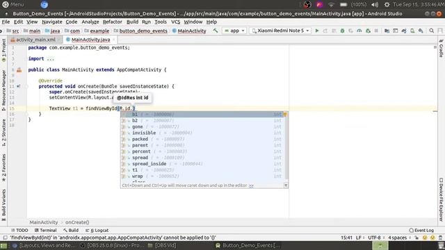 Click Buttons Event handlers without implement interface in Android. смотреть онлайн