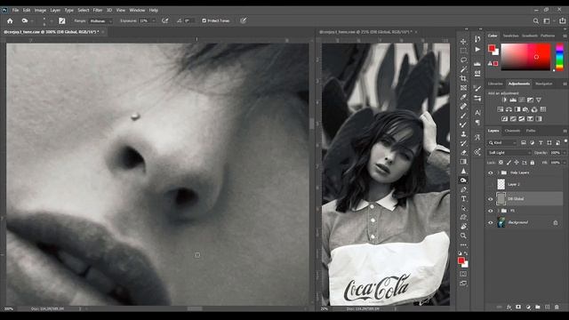 Photoshop 2020 Full Portrait Tutorial (Dodge & Burn, Color Grading, Skin Retouching) смотреть онлайн