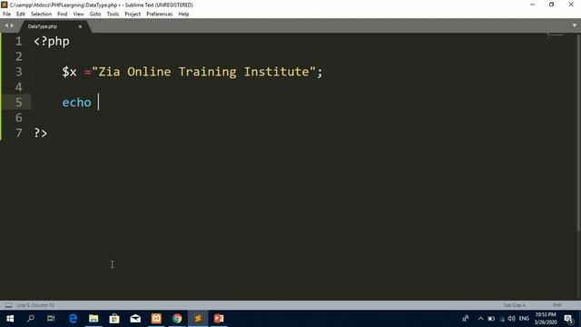PHP Lecture No 06 (Data Types) смотреть онлайн