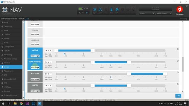 INAV 2.6 настройка для самолета PID / PIFF вручную и autotune смотреть онлайн