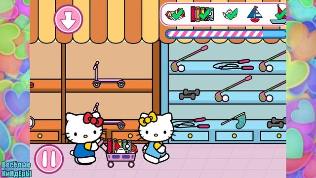 Hello Kitty Супермаркет | Китти и Мими идут в магазин игрушек | Хелло Китти |мультики игры для детей смотреть онлайн