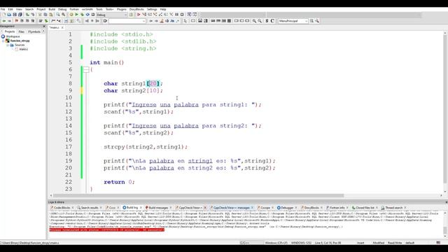 Programación en C: STRINGS | Como copiar strings usando la función strcpy (Ejemplo) смотреть онлайн