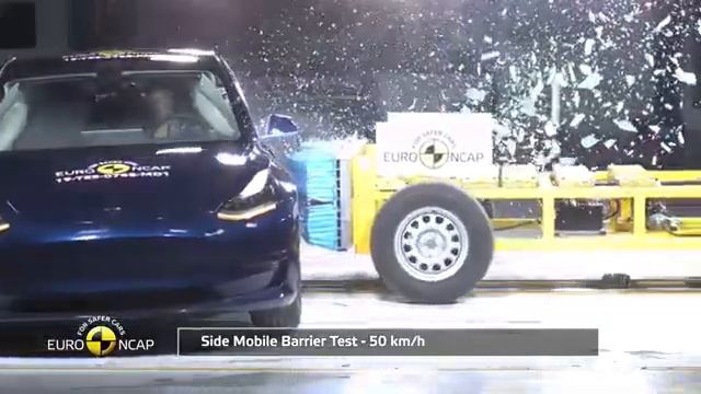 Новая версия краш тест Tesla model 3. Компания EURO NCAP CRASH TEST. смотреть онлайн