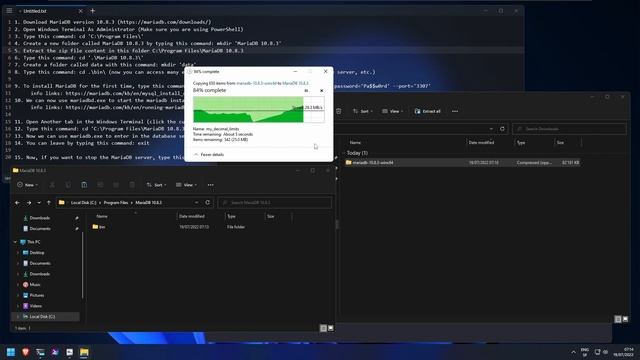 Manual Installation Of A MariaDB Server On Windows 11 смотреть онлайн