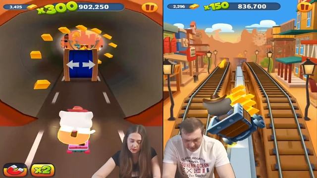 Ковбойский забег в игре Том за золотом! Ковбой Анджела против Ковбоя Тома от Каталекс! смотреть онлайн