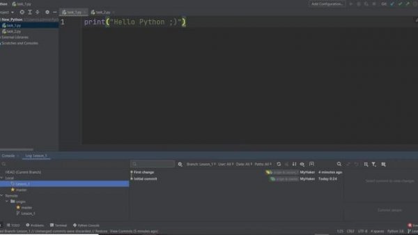 Pull request с помощью PyCharm