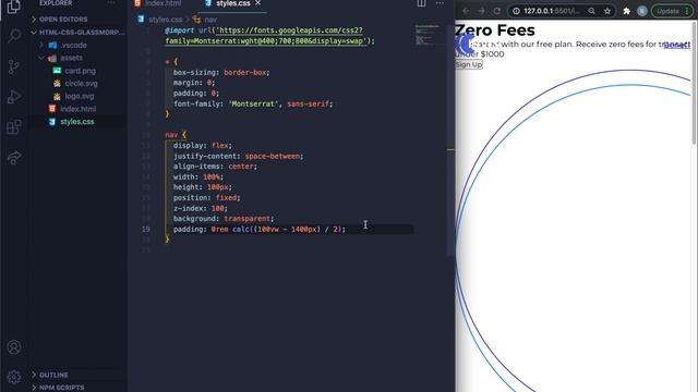 How to Make a Website using HTML & CSS - Glassmorphism UI Design смотреть онлайн