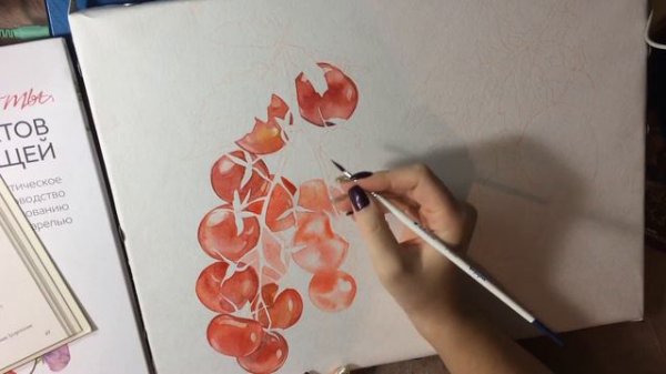Рисую помидоры Черри // Paint Cherry tomatoes