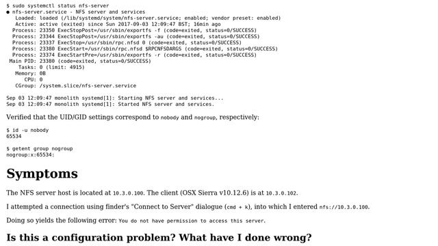 Why am I getting "permission denied" when connecting to my NFS share? смотреть онлайн
