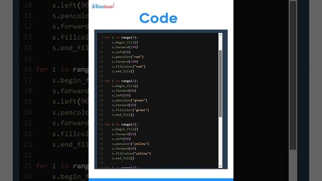 Square in Square Design in Python Using Turtle смотреть онлайн