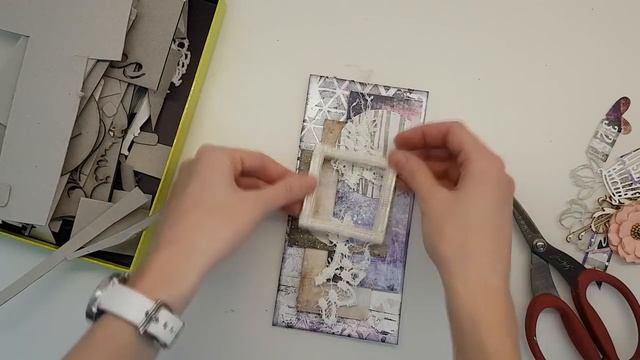 Step-by-step tutorial mixed-media Card for 7 DotsStudio featuring Northern Lights collection смотреть онлайн