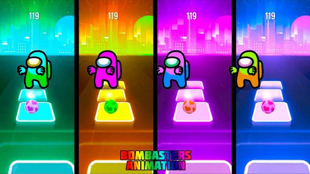 Dame Tu Cosita VS Among Us VS Plasma | Tiles Hop Rainbow Battle | Bombaster Stars смотреть онлайн