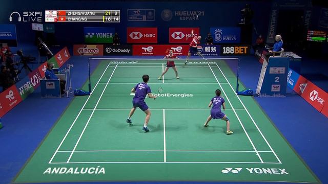 TotalEnergies BWF World Championships 2021 | Zheng/Huang (CHN) [1] vs Chang/Ng (HKG) | R32 смотреть онлайн