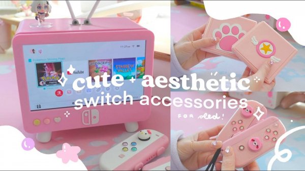 🌷 aesthetic but kinda unnecessary switch accessories ｜ cute and unique items + a few unboxings ✧