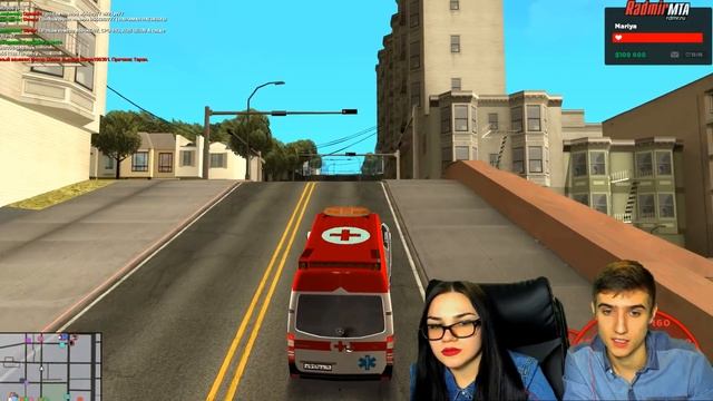 МАША УСТРОИЛАСЬ В СКОРУЮ ПОМОЩЬ ВОДИТЕЛЕМ! В GTA MTA l SAMP смотреть онлайн