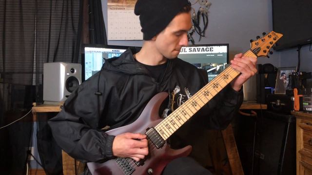 Drop G Djent Riff on 7 String | Riff of The Week #1 | Playthrough смотреть онлайн