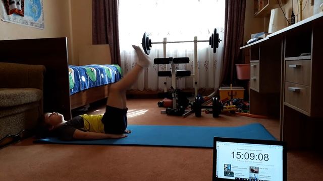 Юферев Демид 2012 Подъем ног из положения лежа 19 04 2020