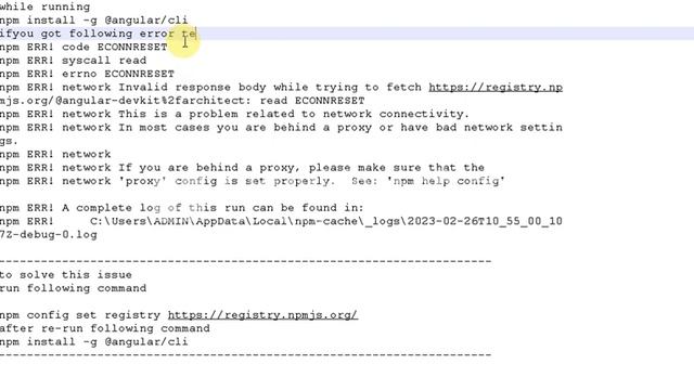 npm ERR! code ECONNRESETnpm ERR! syscall readnpm ERR! errno ECONNRESET смотреть онлайн