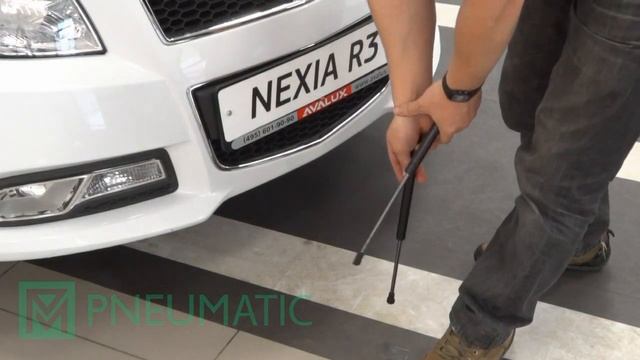 Установка амортизаторов (упоров) капота для Ravon Nexia R3 (арт. KU-RV-R300-00) от upory.ru смотреть онлайн