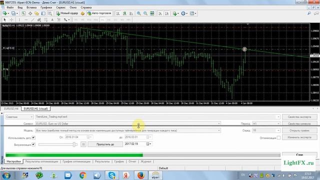 Советник Trend Line - торговля внутри канала! смотреть онлайн