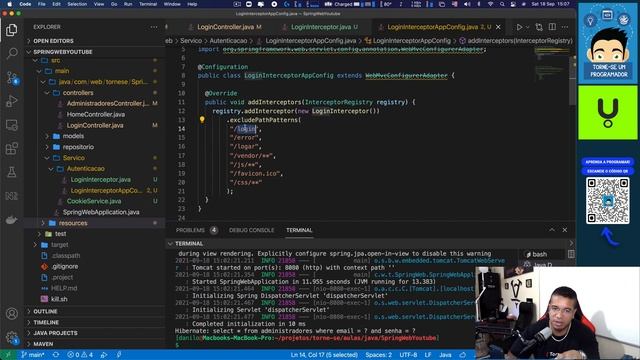 Cookies e Filtros de autenticação - Java SpringBoot - TORNE-SE UM PROGRAMADOR смотреть онлайн
