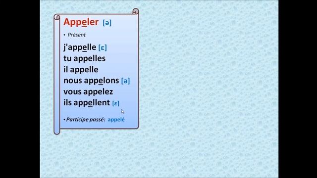 Французский с нуля, глаголы типа appeler, acheter, jeter... смотреть онлайн